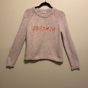 Madewell Dreamer Embroidered Keaton Pullover Sweater